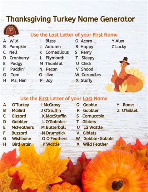 thanksgiving name generator.